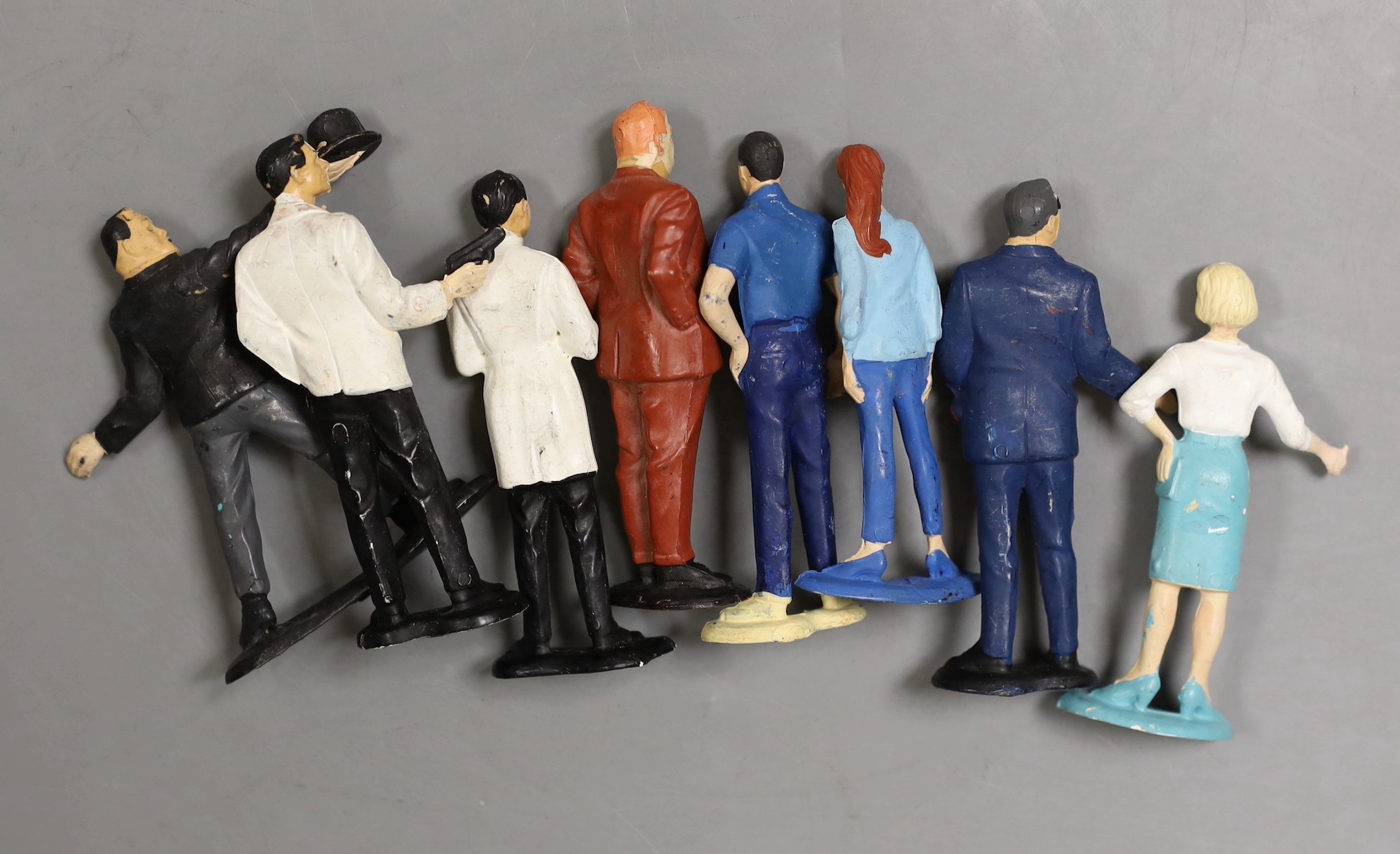 Eight 1960’s Japanese James Bond figures